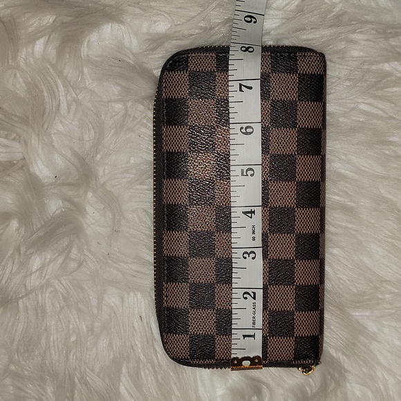 Brown Checkered Daisy Rose Bag and Wallet - Picture 7 of 11